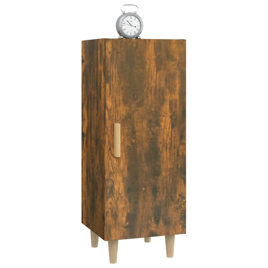 Dressoir 34,5X34X90 Cm Bewerkt Hout Gerookt Eikenkleurig
