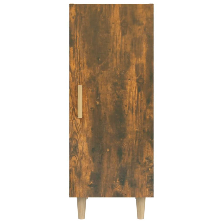 Dressoir 34,5X34X90 Cm Bewerkt Hout Gerookt Eikenkleurig