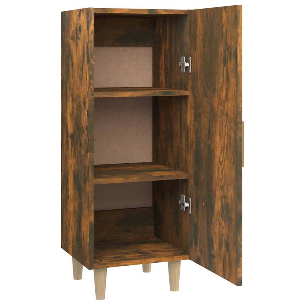 Dressoir 34,5X34X90 Cm Bewerkt Hout Gerookt Eikenkleurig