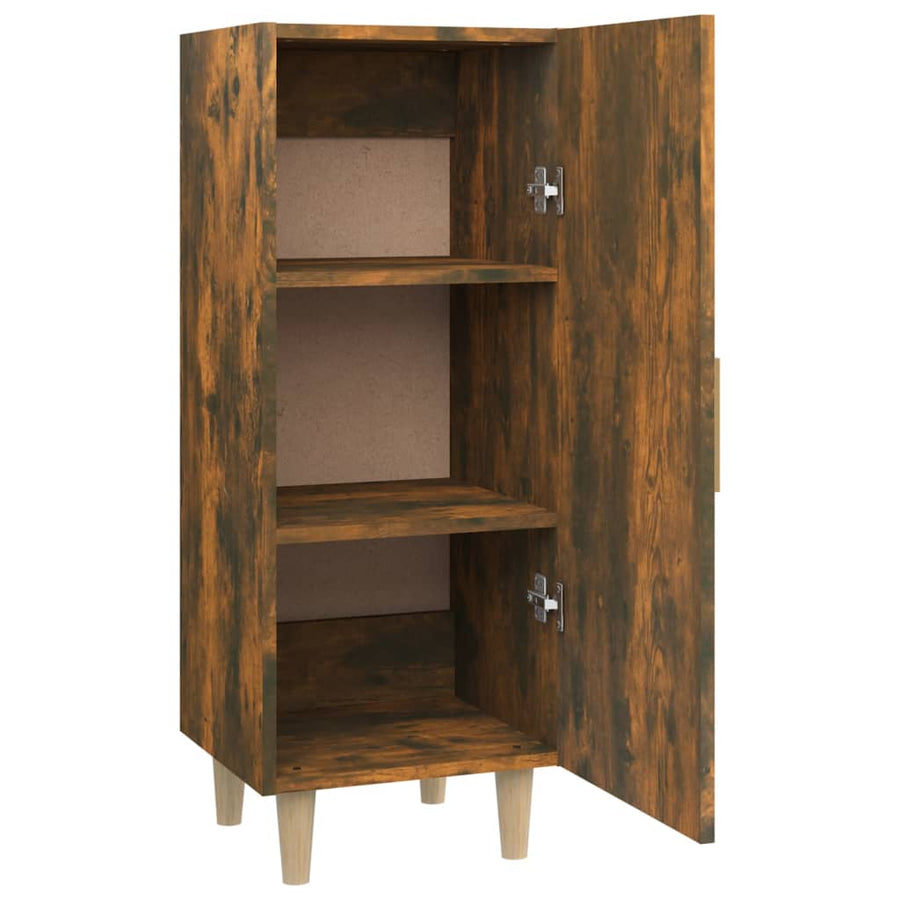 Dressoir 34,5X34X90 Cm Bewerkt Hout Gerookt Eikenkleurig