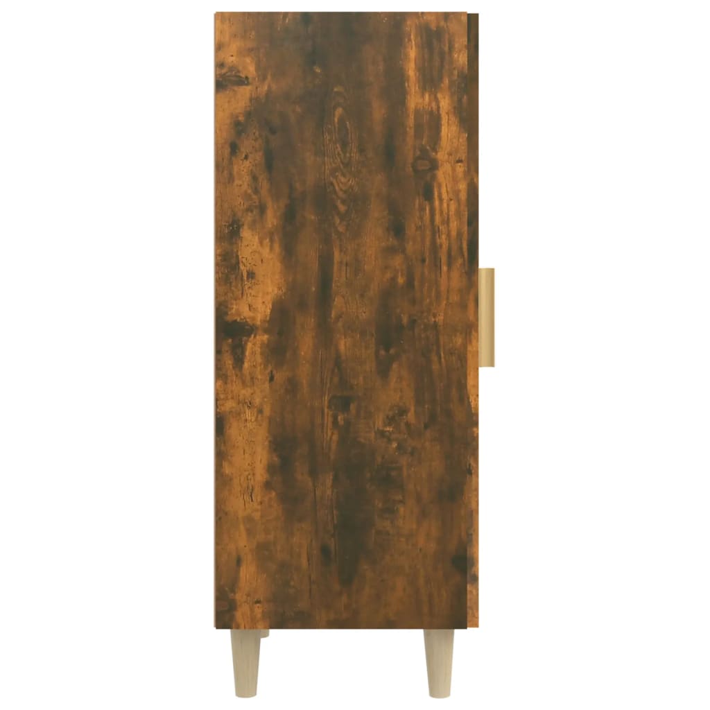 Dressoir 34,5X34X90 Cm Bewerkt Hout Gerookt Eikenkleurig