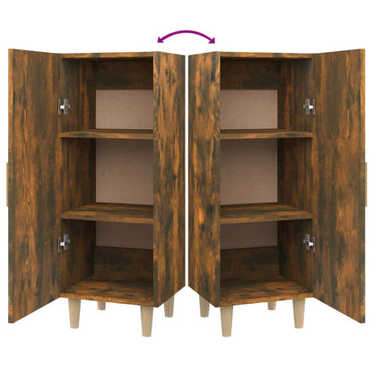 Dressoir 34,5X34X90 Cm Bewerkt Hout Gerookt Eikenkleurig