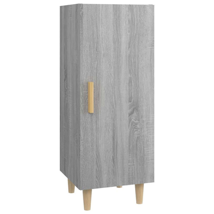 Dressoir 34,5X34X90 Cm Bewerkt Hout Eikenkleurig Grijs sonoma