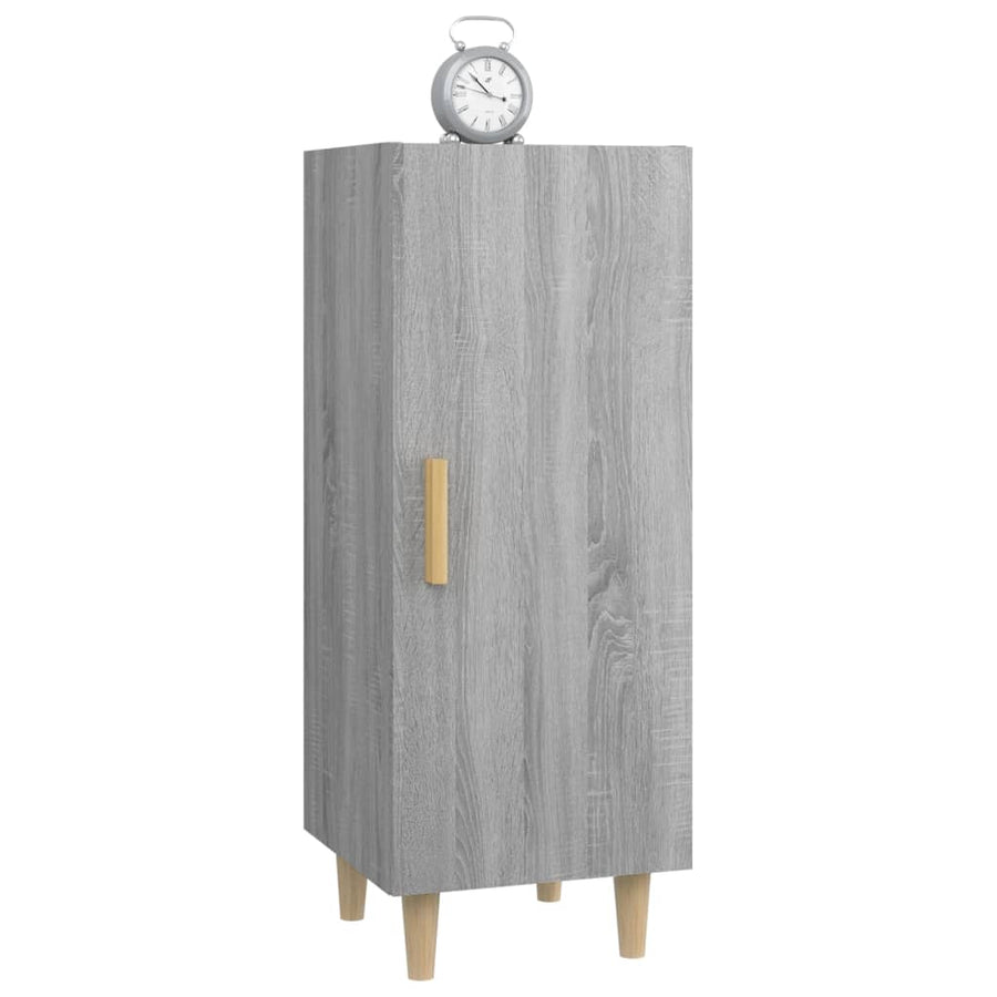 Dressoir 34,5X34X90 Cm Bewerkt Hout Eikenkleurig Grijs sonoma