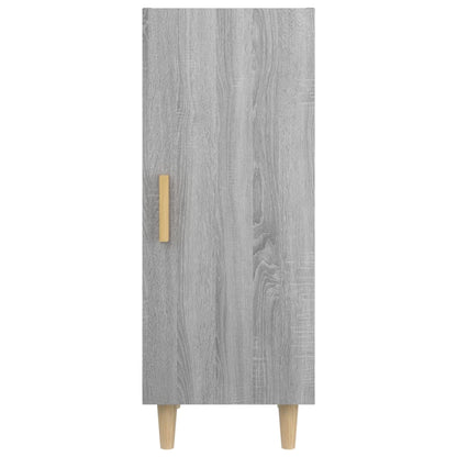 Dressoir 34,5X34X90 Cm Bewerkt Hout Eikenkleurig Grijs sonoma