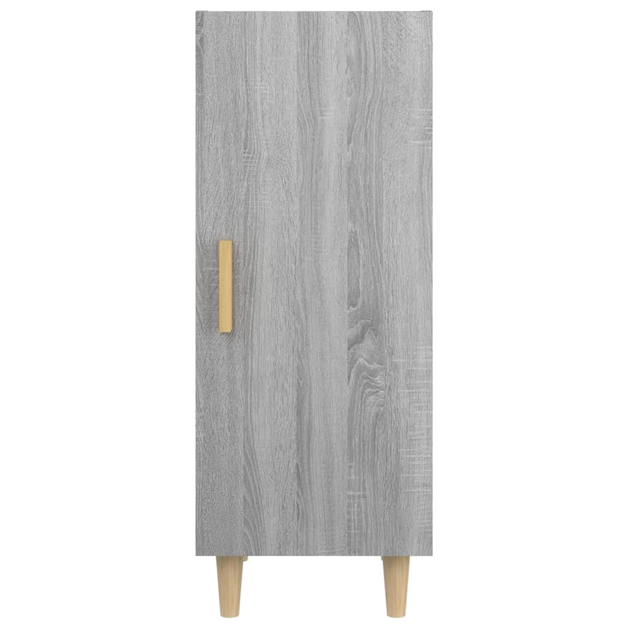Dressoir 34,5X34X90 Cm Bewerkt Hout Eikenkleurig Grijs sonoma