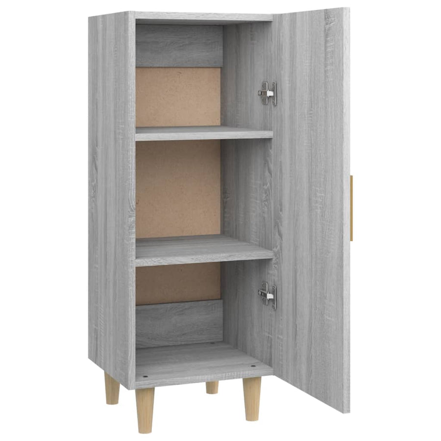 Dressoir 34,5X34X90 Cm Bewerkt Hout Eikenkleurig Grijs sonoma