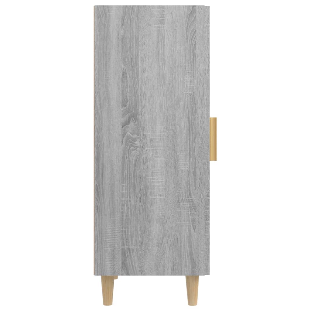 Dressoir 34,5X34X90 Cm Bewerkt Hout Eikenkleurig Grijs sonoma