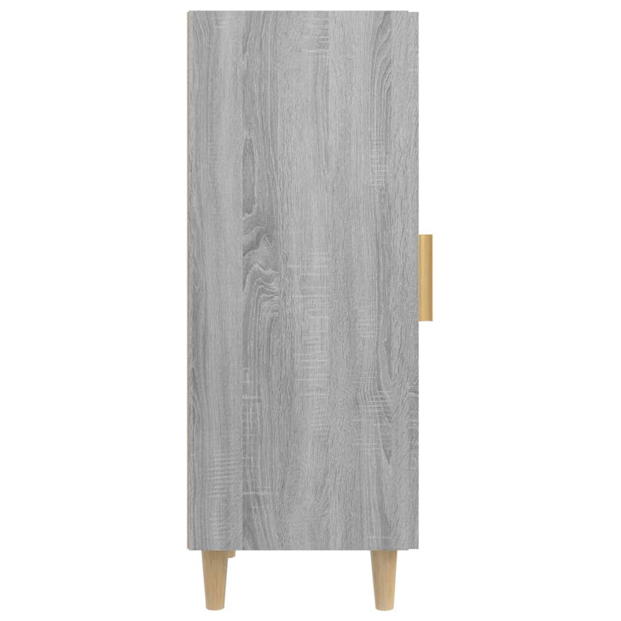 Dressoir 34,5X34X90 Cm Bewerkt Hout Eikenkleurig Grijs sonoma