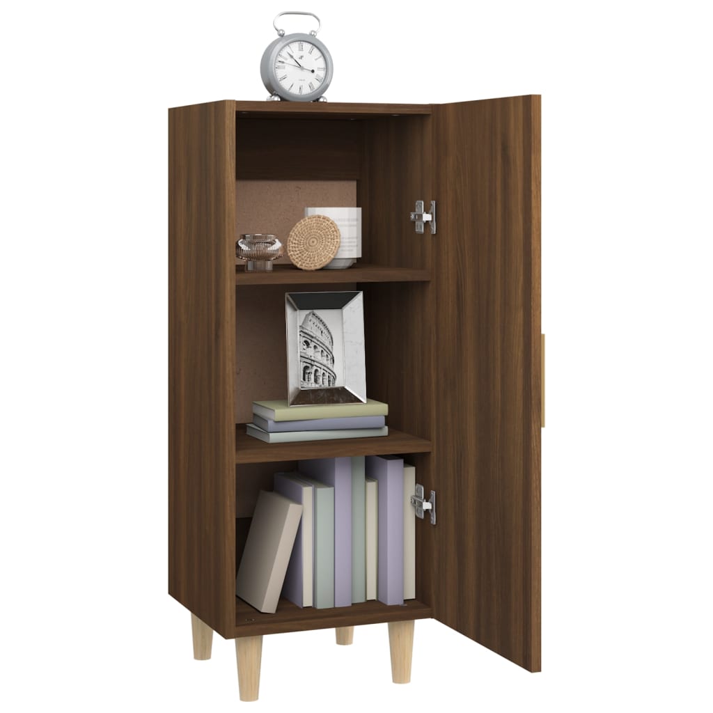 Dressoir 34,5X34X90 Cm Bewerkt Hout Bruin Eikenkleur