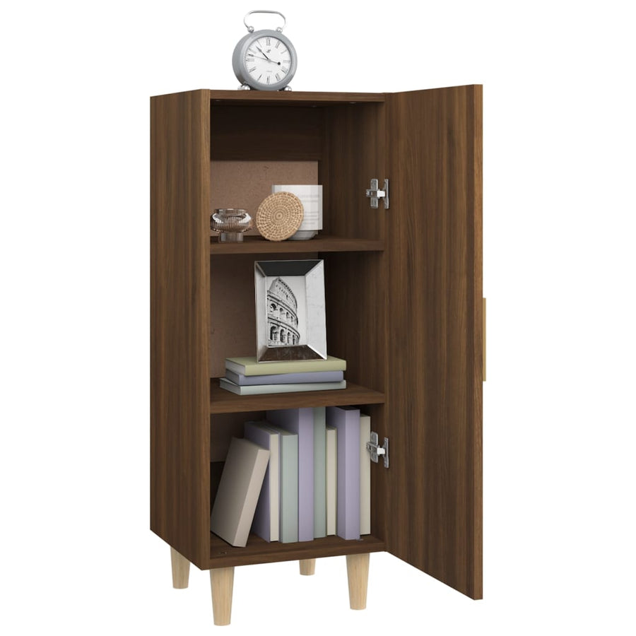 Dressoir 34,5X34X90 Cm Bewerkt Hout Bruin Eikenkleur