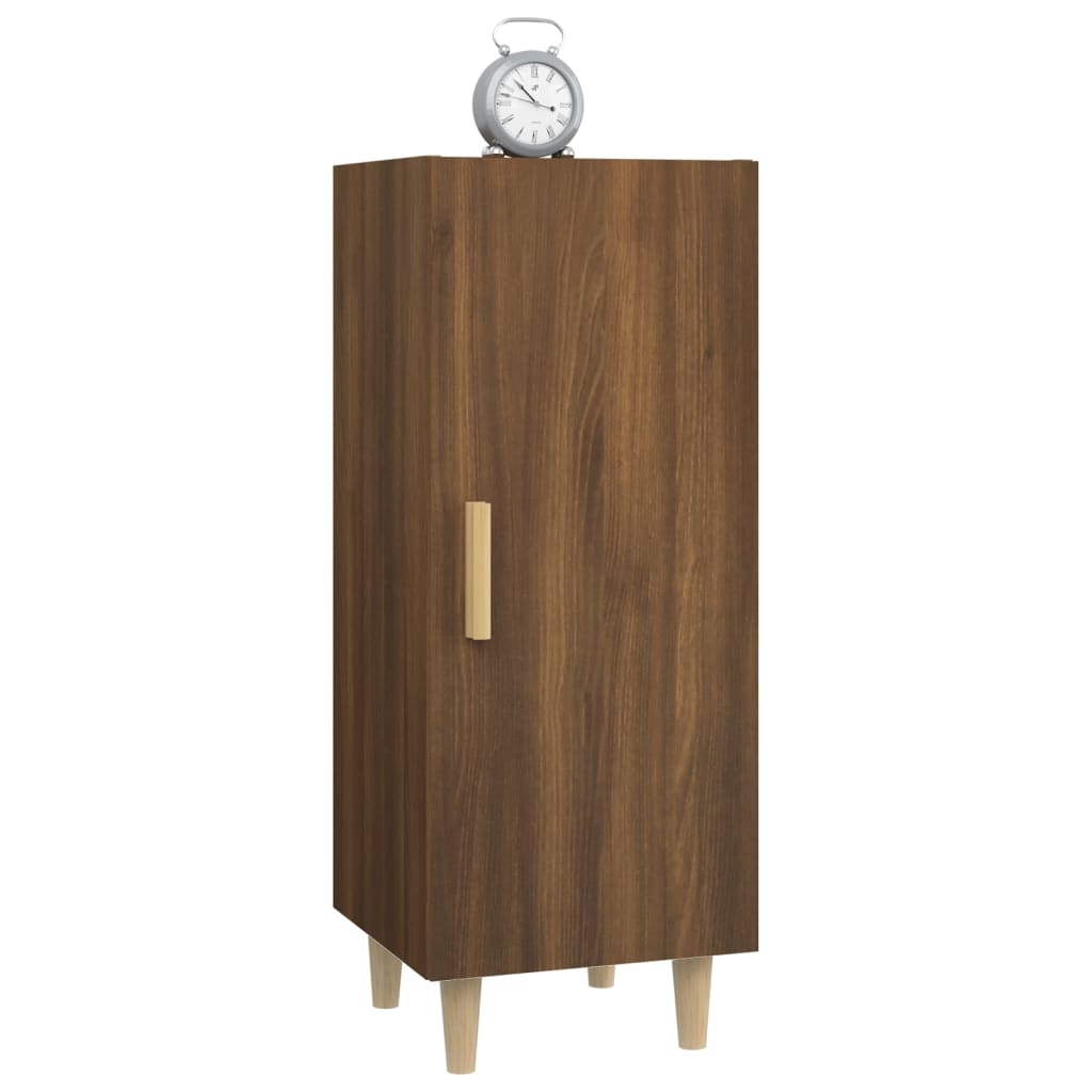 Dressoir 34,5X34X90 Cm Bewerkt Hout Bruin Eikenkleur