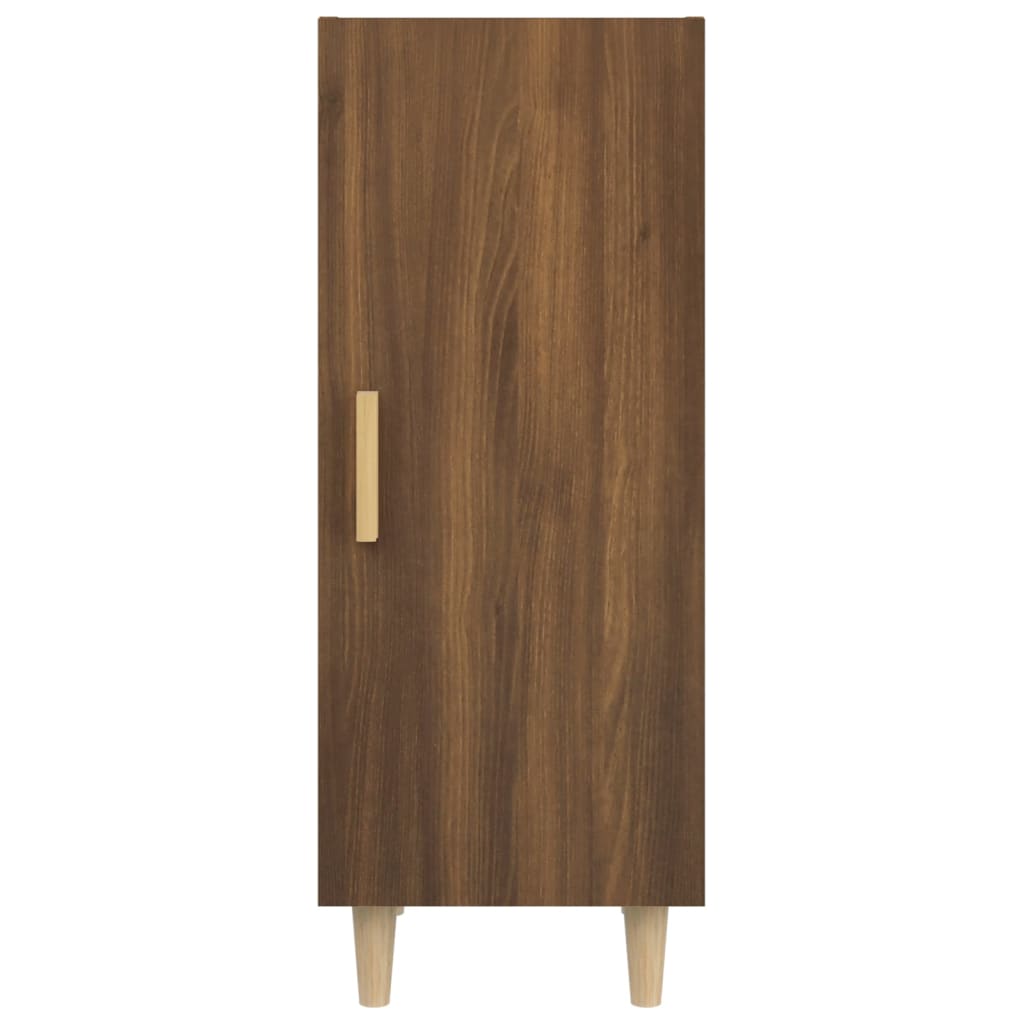 Dressoir 34,5X34X90 Cm Bewerkt Hout Bruin Eikenkleur