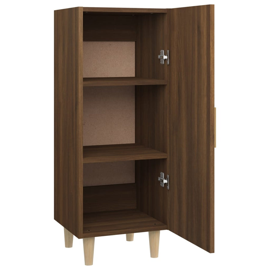 Dressoir 34,5X34X90 Cm Bewerkt Hout Bruin Eikenkleur