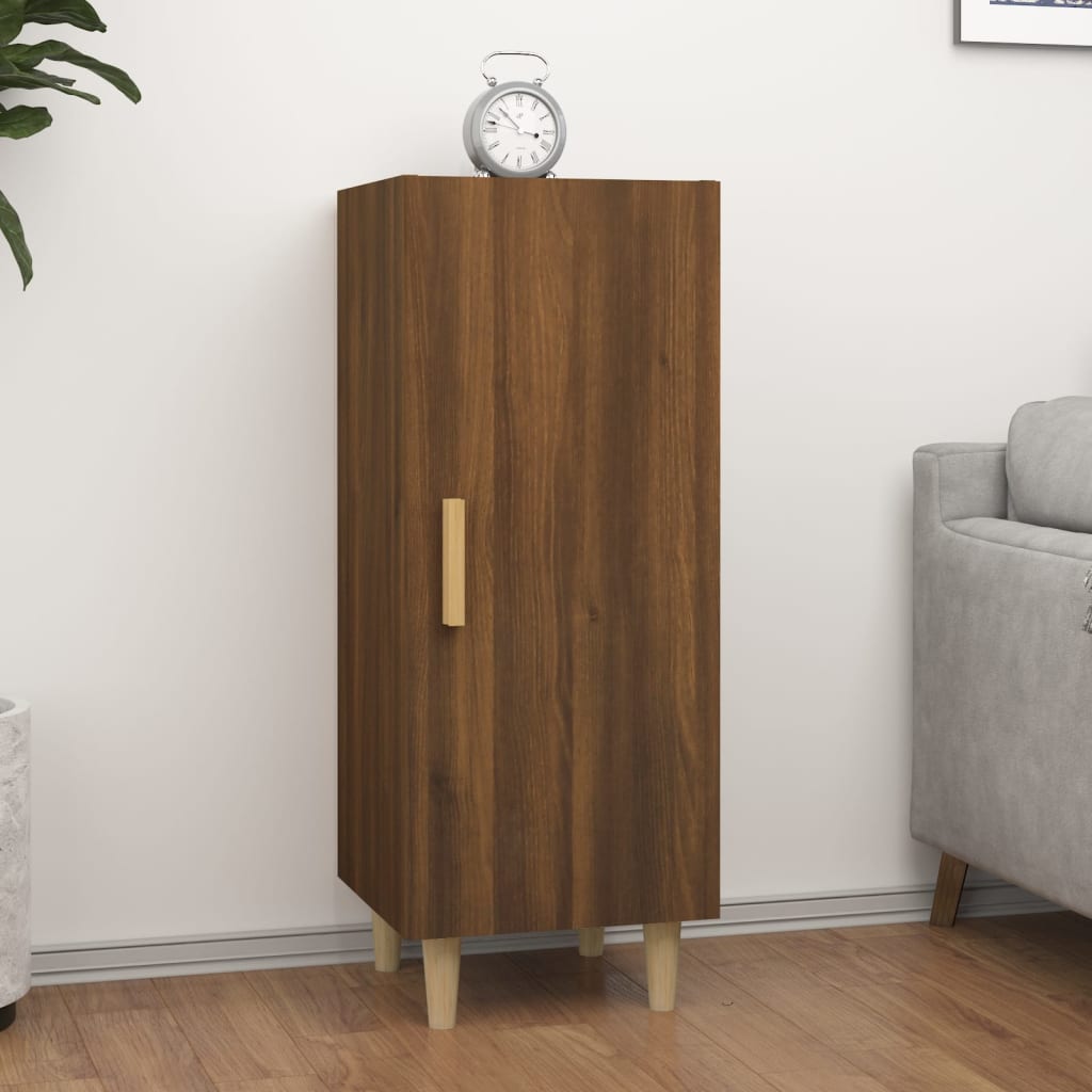 Dressoir 34,5X34X90 Cm Bewerkt Hout Bruin Eikenkleur
