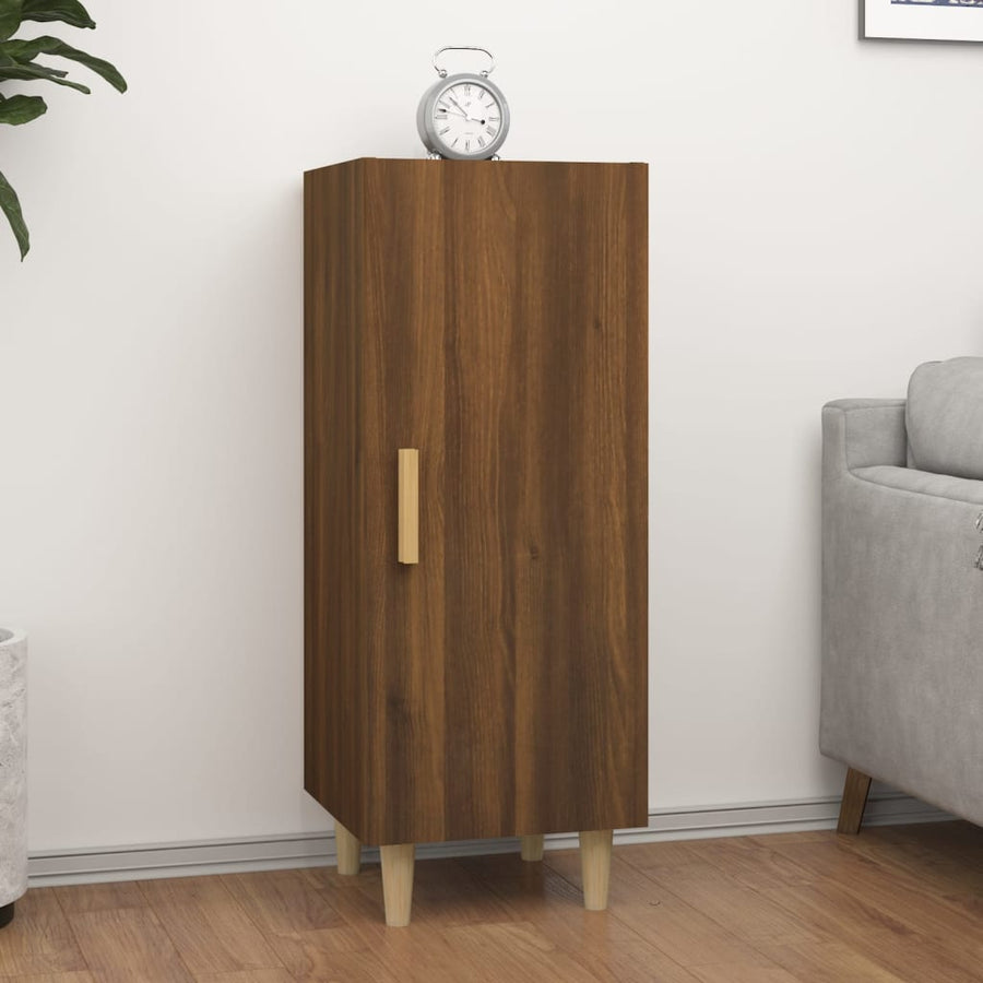 Dressoir 34,5X34X90 Cm Bewerkt Hout Bruin Eikenkleur
