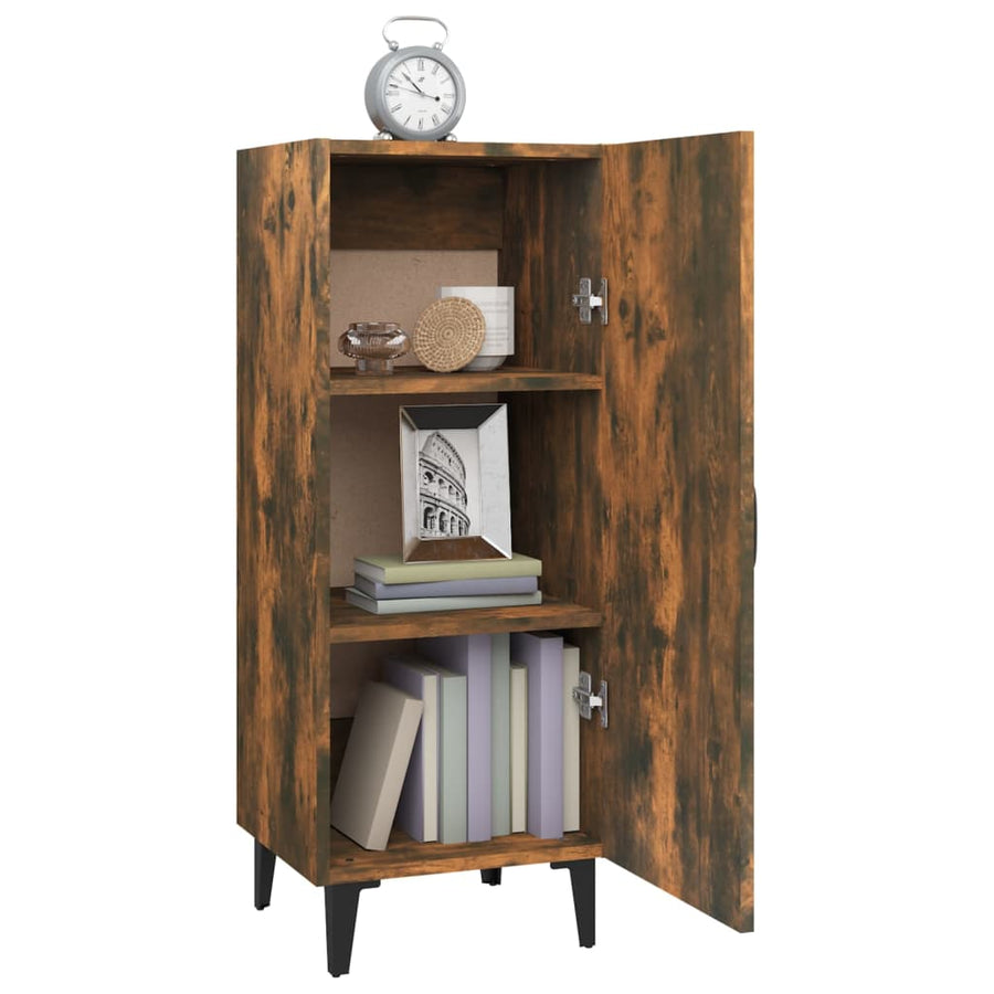 Dressoir 34,5X34X90 Cm Bewerkt Hout Gerookt Eikenkleurig