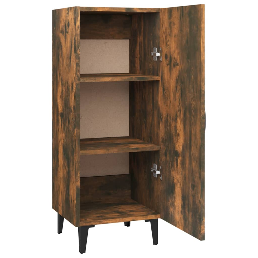 Dressoir 34,5X34X90 Cm Bewerkt Hout Gerookt Eikenkleurig