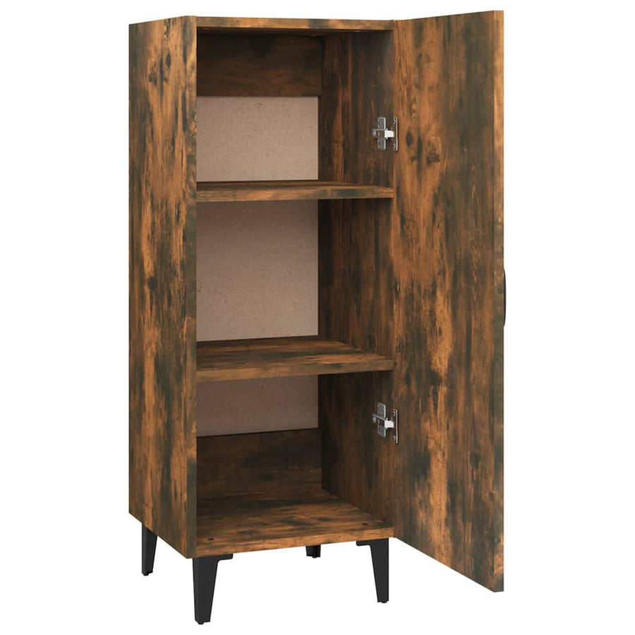 Dressoir 34,5X34X90 Cm Bewerkt Hout Gerookt Eikenkleurig