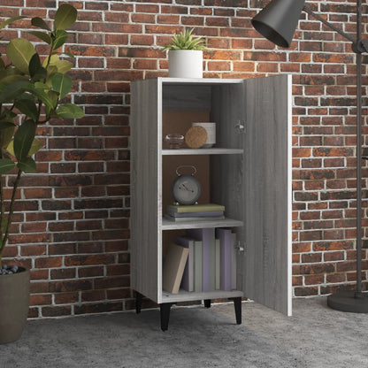 Dressoir 34,5X34X90 Cm Bewerkt Hout Grijs Sonoma Eikenkleurig