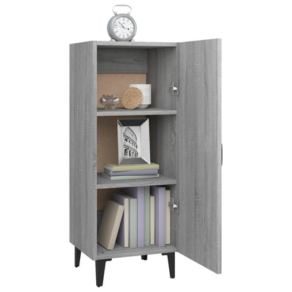 Dressoir 34,5X34X90 Cm Bewerkt Hout Grijs Sonoma Eikenkleurig