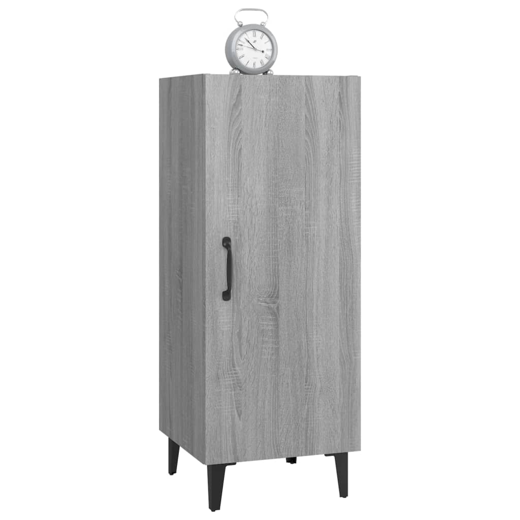 Dressoir 34,5X34X90 Cm Bewerkt Hout Grijs Sonoma Eikenkleurig