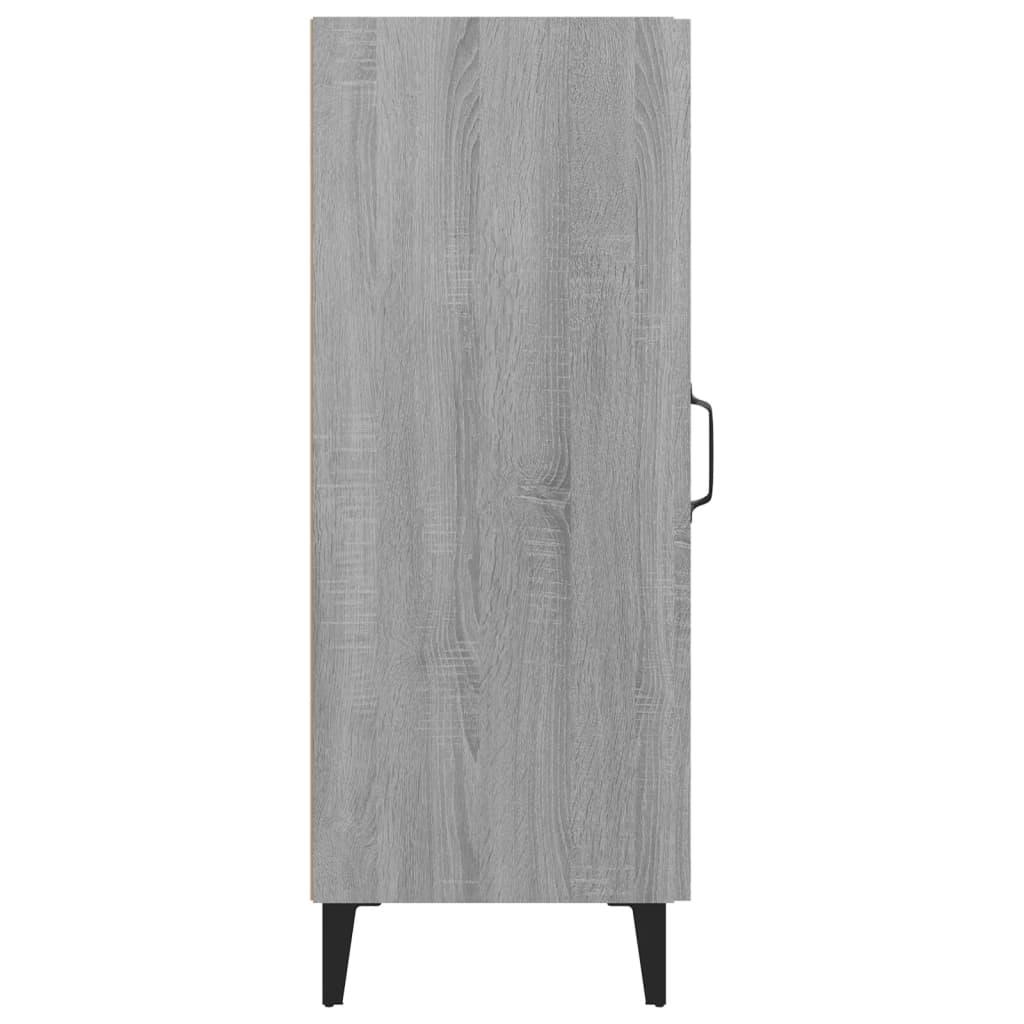 Dressoir 34,5X34X90 Cm Bewerkt Hout Grijs Sonoma Eikenkleurig