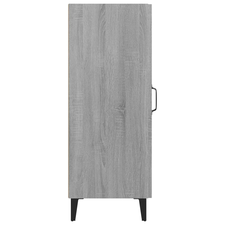 Dressoir 34,5X34X90 Cm Bewerkt Hout Grijs Sonoma Eikenkleurig