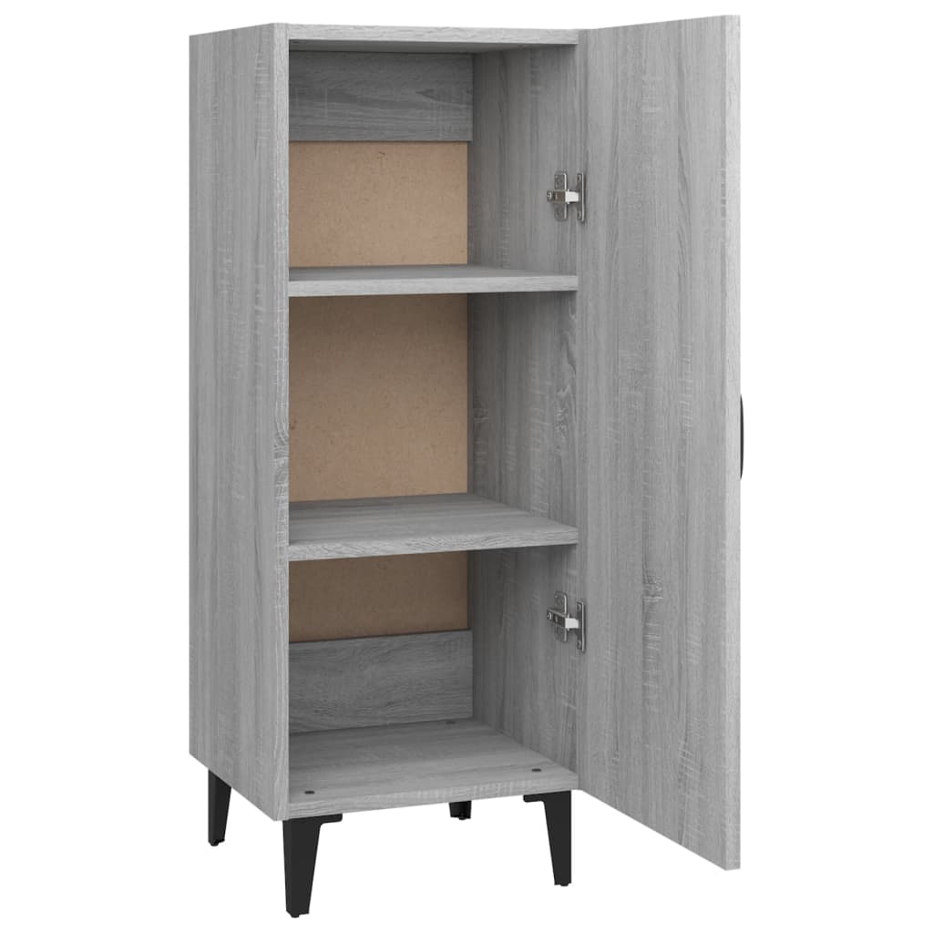 Dressoir 34,5X34X90 Cm Bewerkt Hout Grijs Sonoma Eikenkleurig