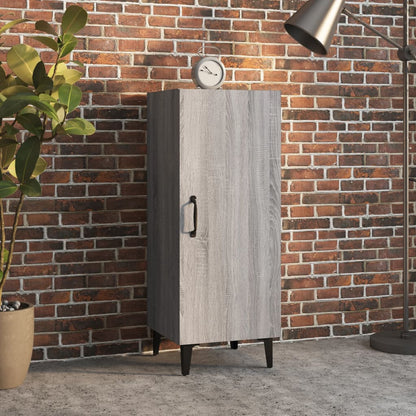 Dressoir 34,5X34X90 Cm Bewerkt Hout Grijs Sonoma Eikenkleurig