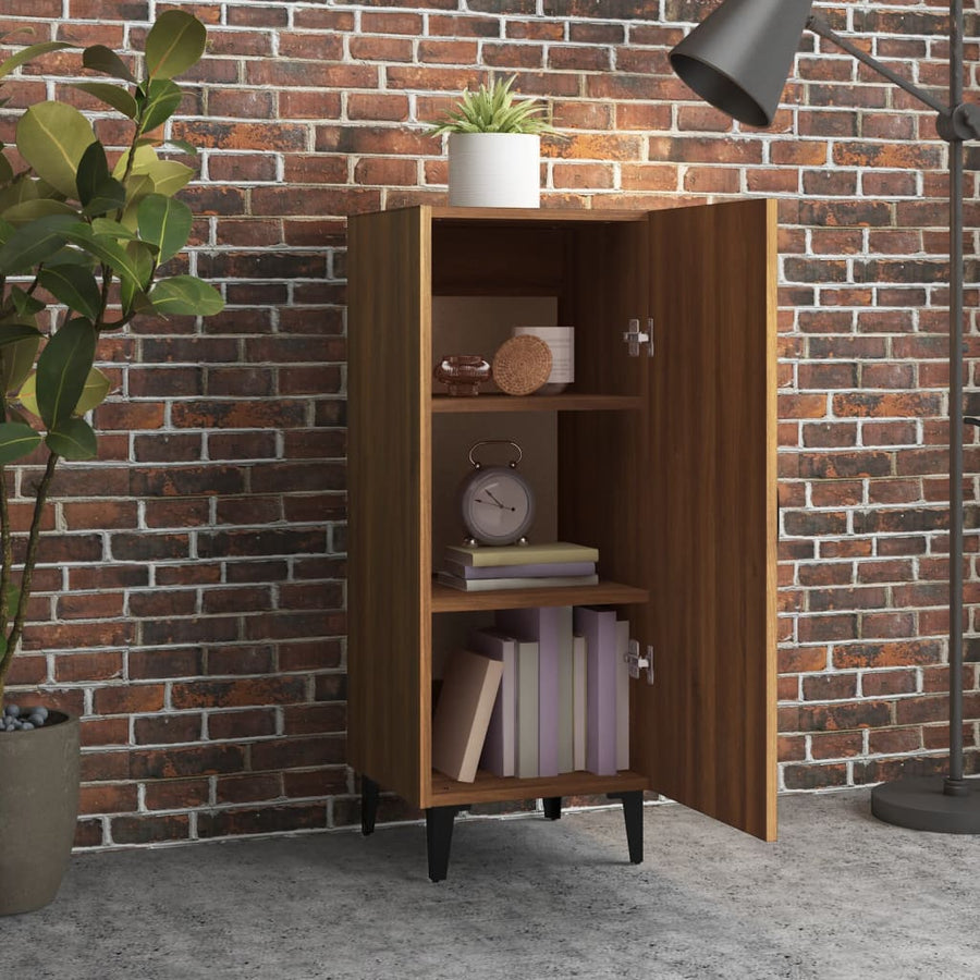 Dressoir 34,5X34X90 Cm Bewerkt Hout Bruin Eikenkleur