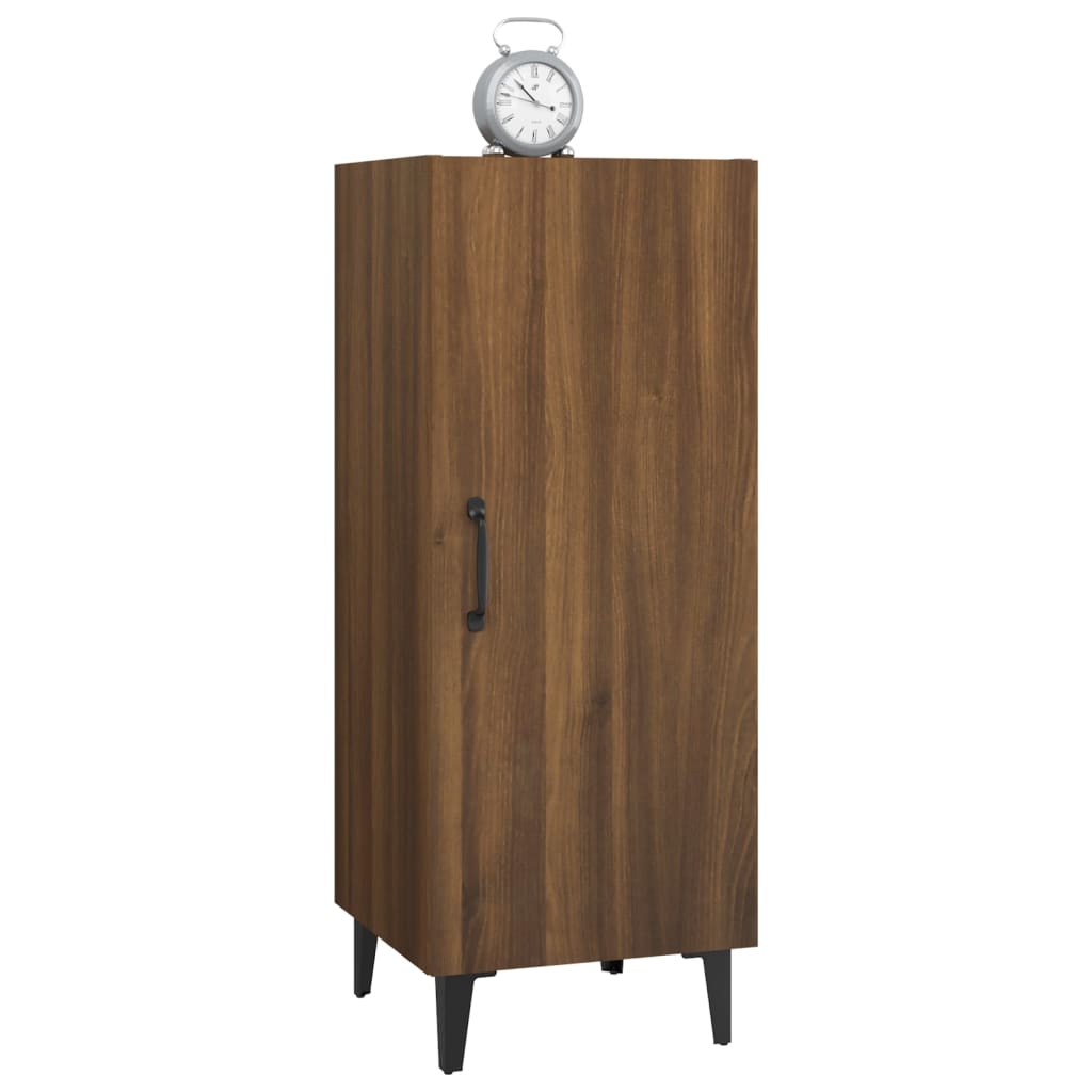 Dressoir 34,5X34X90 Cm Bewerkt Hout Bruin Eikenkleur