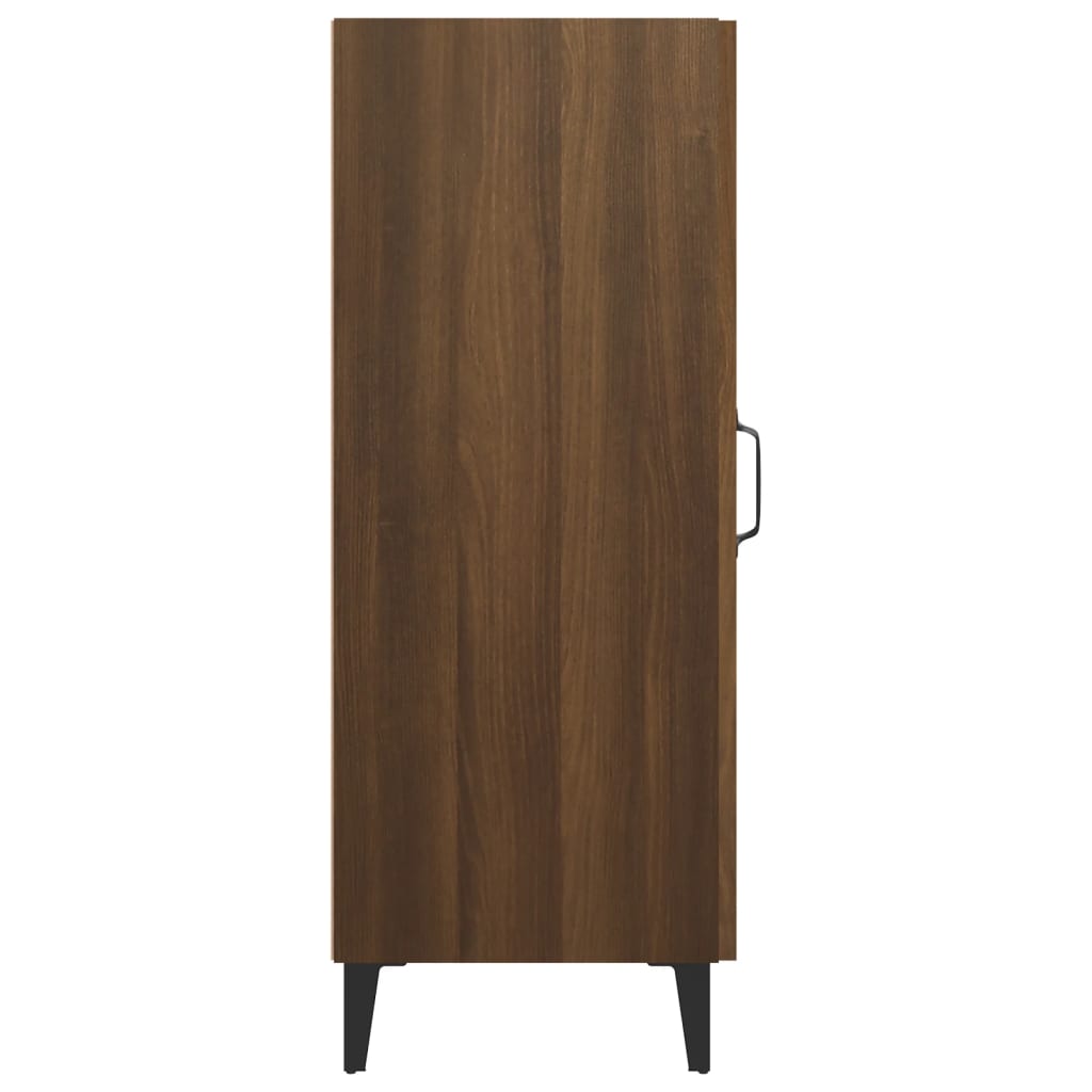 Dressoir 34,5X34X90 Cm Bewerkt Hout Bruin Eikenkleur