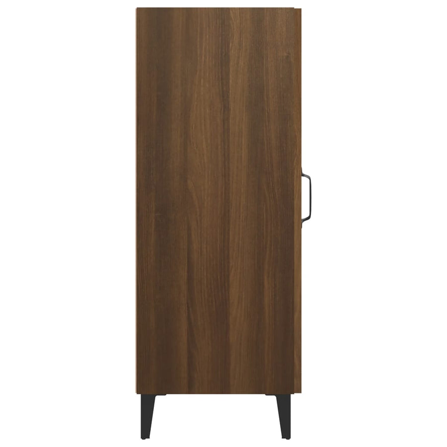 Dressoir 34,5X34X90 Cm Bewerkt Hout Bruin Eikenkleur