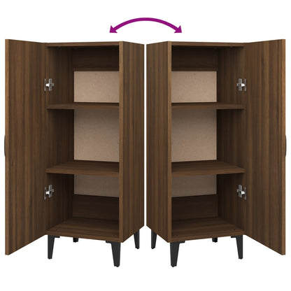 Dressoir 34,5X34X90 Cm Bewerkt Hout Bruin Eikenkleur