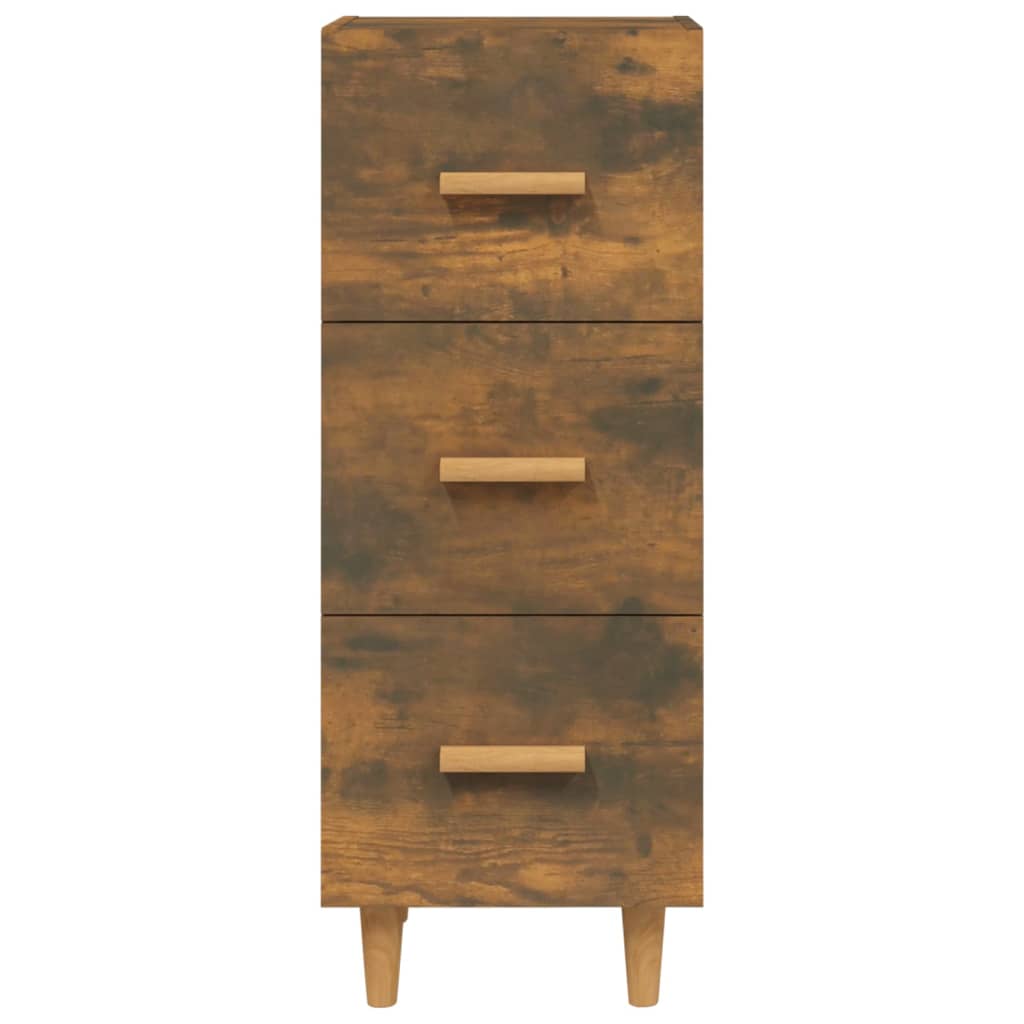 Dressoir 34,5X34X90 Cm Bewerkt Hout Gerookt Eiken