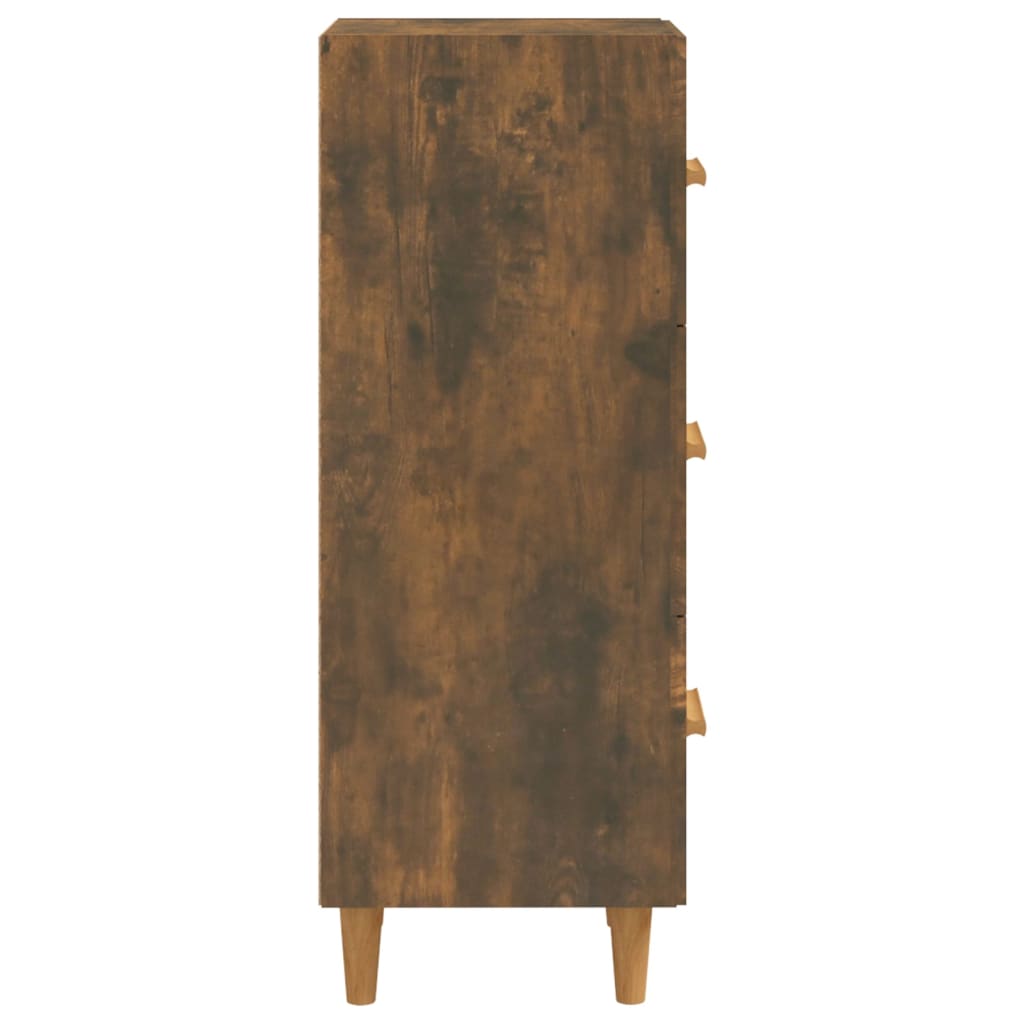 Dressoir 34,5X34X90 Cm Bewerkt Hout Gerookt Eiken