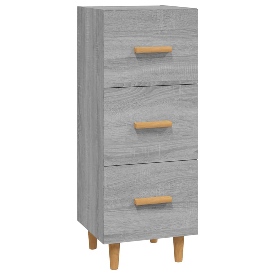 Dressoir 34,5X34X90 Cm Bewerkt Hout Grijs Sonoma Eikenkleurig