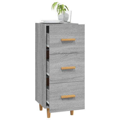 Dressoir 34,5X34X90 Cm Bewerkt Hout Grijs Sonoma Eikenkleurig