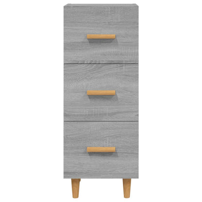 Dressoir 34,5X34X90 Cm Bewerkt Hout Grijs Sonoma Eikenkleurig