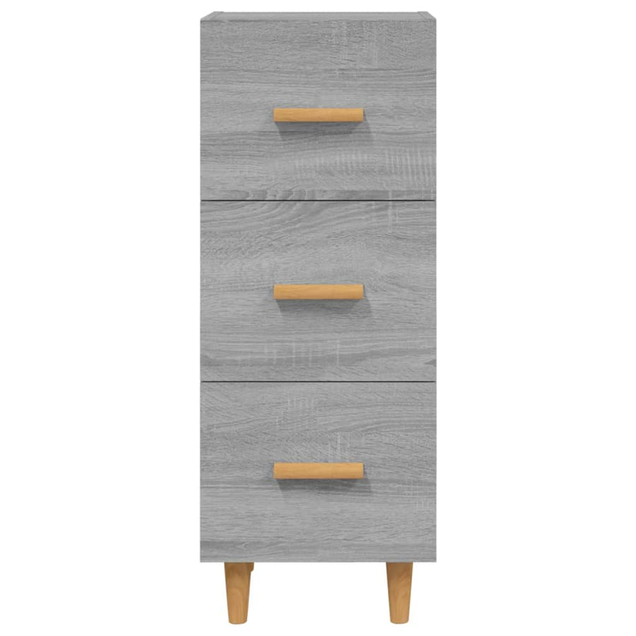 Dressoir 34,5X34X90 Cm Bewerkt Hout Grijs Sonoma Eikenkleurig