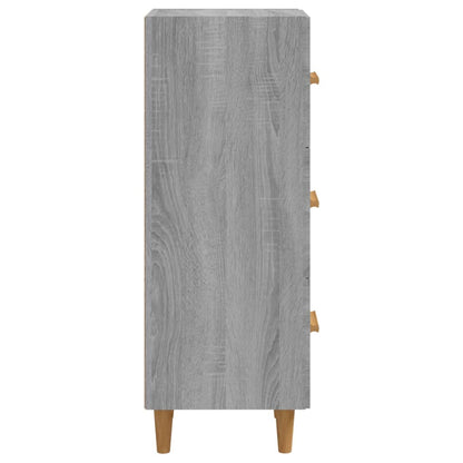 Dressoir 34,5X34X90 Cm Bewerkt Hout Grijs Sonoma Eikenkleurig
