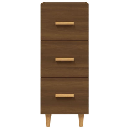 Dressoir 34,5X34X90 Cm Bewerkt Hout Bruin Eikenkleur
