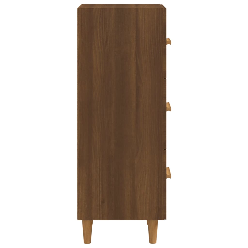 Dressoir 34,5X34X90 Cm Bewerkt Hout Bruin Eikenkleur