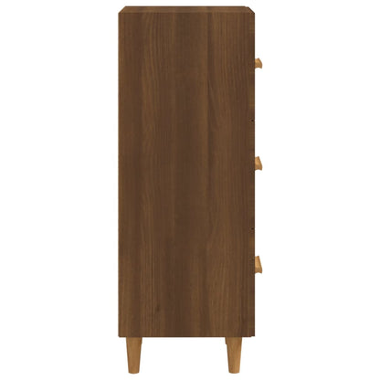 Dressoir 34,5X34X90 Cm Bewerkt Hout Bruin Eikenkleur