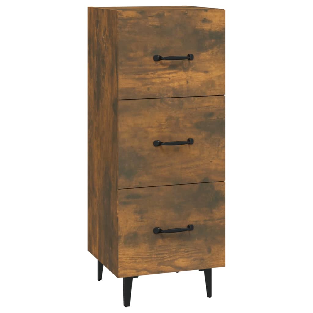 Dressoir 34,5X34X90 Cm Bewerkt Hout Gerookt Eiken