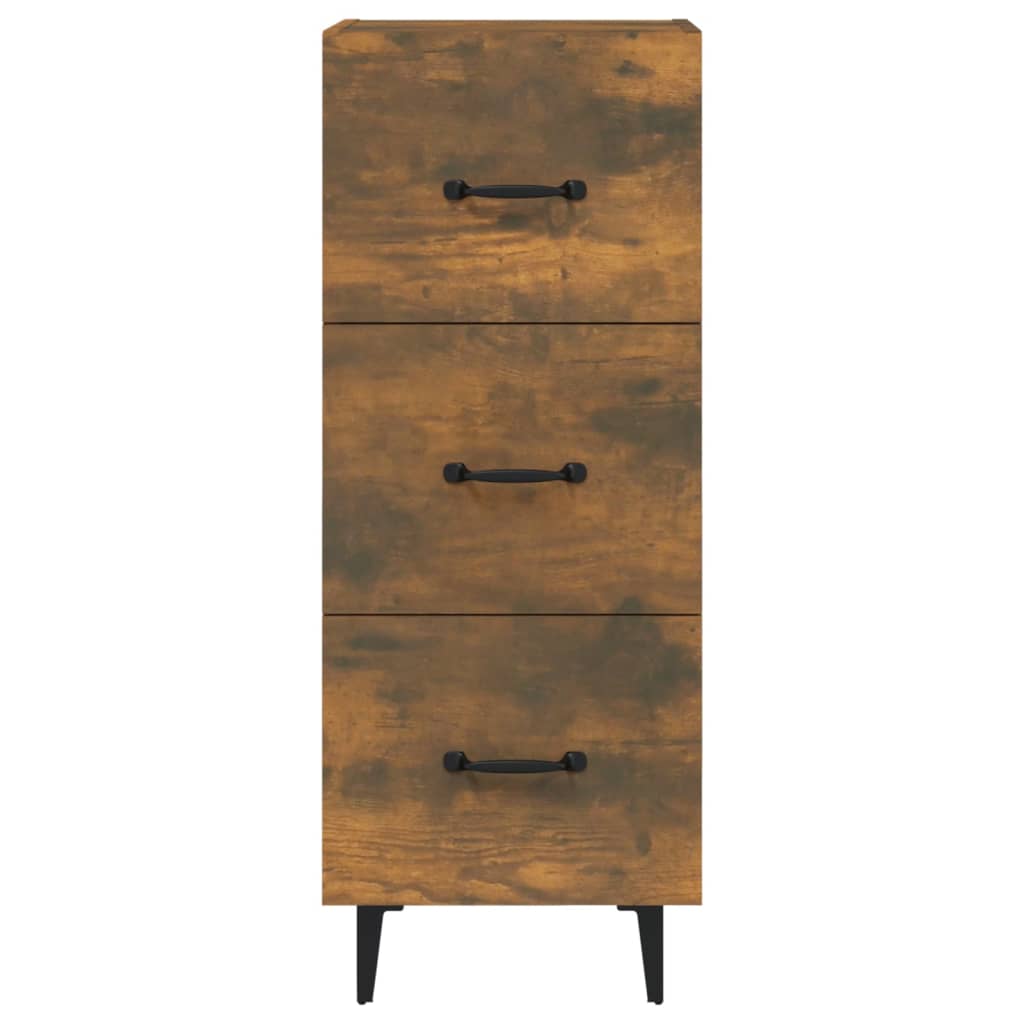 Dressoir 34,5X34X90 Cm Bewerkt Hout Gerookt Eiken