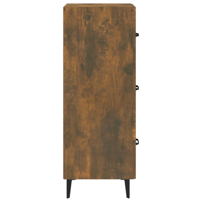 Dressoir 34,5X34X90 Cm Bewerkt Hout Gerookt Eiken