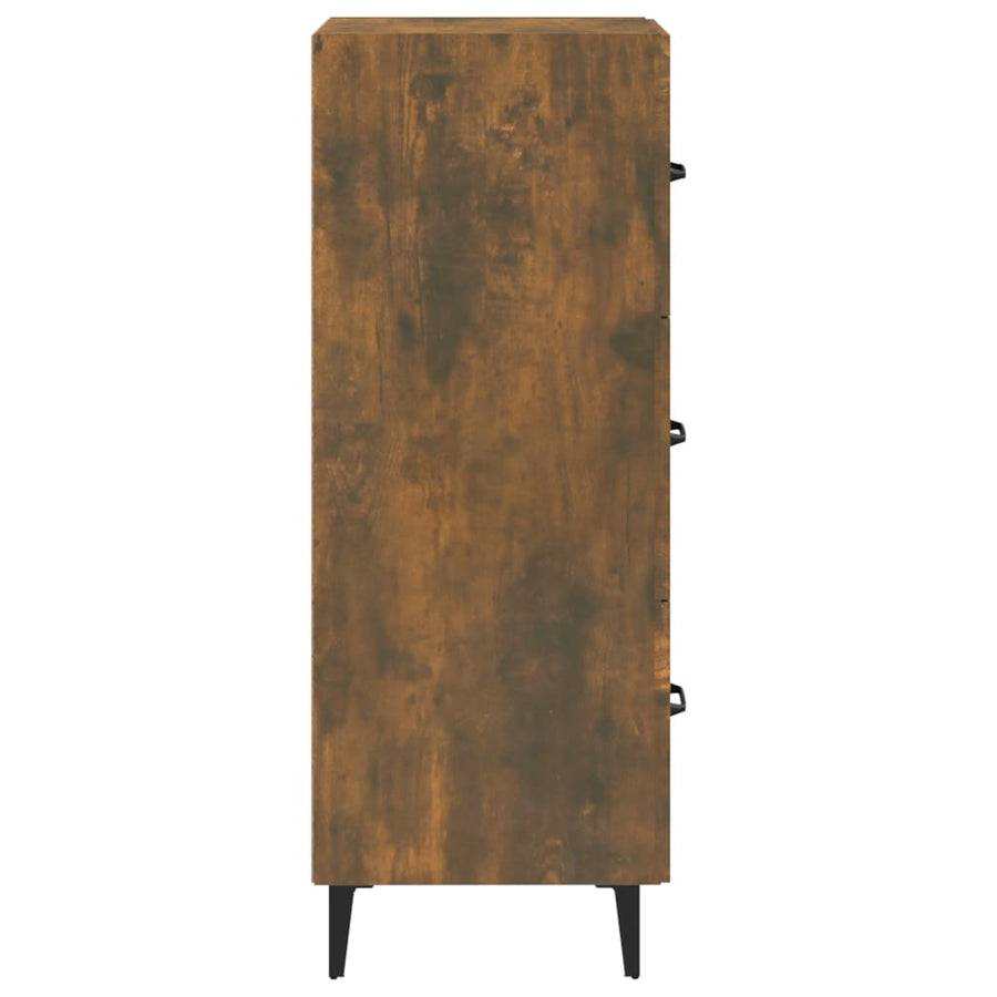 Dressoir 34,5X34X90 Cm Bewerkt Hout Gerookt Eiken