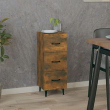 Dressoir 34,5X34X90 Cm Bewerkt Hout Gerookt Eiken